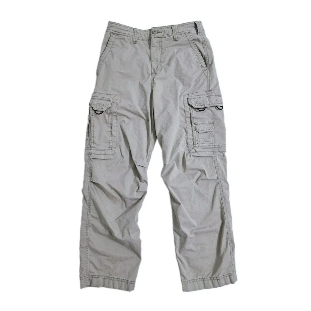 Holliister Baggy Cargo Pants Men's Small Khaki Utility Trail Hike Work Y2K